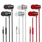 3 Pack Earphones, In-Ear Headphones Wired Earphones, iPhone, iPad, Android