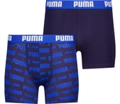 Logo Print Boxer 2-pack JR kalsonger Barn Navy / Blue 134/140