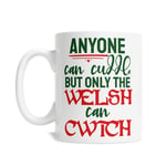 Purple Print House Home & Kitchen Welsh Cwtch Cuddle Mug - Funny Valentines Day Gifts For Him or Her - Love Romance Welsh, White, One Size