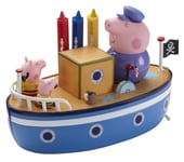 Peppa Pig BATHIME BOAT & Crayons - Muddy Puddles - NEW With Slight Imperfection