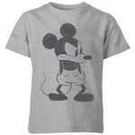 Disney Angry Mickey Mouse Kids' T-Shirt - Grey - 11-12 Years - Grey