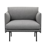 Muuto - Outline Studio Chair / Black Base Fjord 151 - Fåtöljer - Metall/Trä/Textilmaterial/Skum