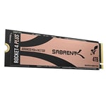 SABRENT M.2 NVMe SSD 4To Gen4, SSD Interne 7100Mo/s en Lecture, Disque Dur Interne PCIe 4.0 pour Les Joueurs, Compatible avec Playstation 5, Console PS5, PC, Laptop, Desktop, NUC (SB-RKT4P-4TB)