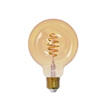 Airam Airam Smarte Hjem Filament LED globe lyspære amber, 95MM, spiral E27, 6W