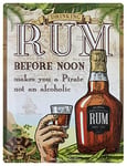 Dodino 30 x 40 cm Tin Sign, RUM, Funny, Decorative Home Accessory, Decorative Metal Sign for All Bar Counter or Pub Owners