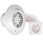 Xpelair SSSFC Simply Silent™ Shower Fan 4"/100mm Complete with Timer (93086AW)