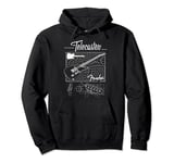 Fender The Original Telecaster Guitar Schematic Poster Pullover Hoodie