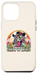 Coque pour iPhone 13 Pro Max Rétro Cowgirl Western Rodéo Howdy Squelette Coucher de Soleil Désert