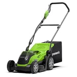 Greenworks G40LM35 Cordless Lawnmower for Lawns up to 400m², 35cm Cutting Width, 40L Bag WITHOUT 40V Battery & Charger, 3 Year Guarantee, Green