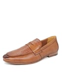 HX London Sutton Leather Tan Mens Slip On Penny Loafer Shoes - Size UK 9