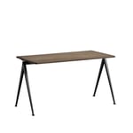HAY Pyramid 01 skrivbord oak , 140x65cm, svart stålstativ