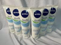 6X NIVEA Soft Refreshingly Soft Moisturising Cream 75 ml For Face, Body, Hands