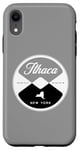 iPhone XR Ithaca New York NY Circle Vintage State Graphic Case