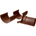 12&quot; x 110 mm Pip justerbar brun Plastmo