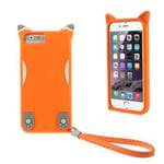 Apple Cartoon Animal (katt - Orange) Iphone 6 Skal