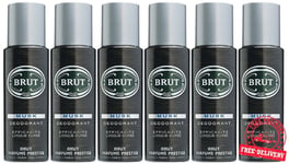 Brut Musk Deodorant Body Spray Long Duree 200ml Can 6 Pack