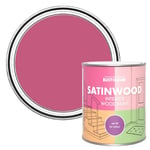 Rust-Oleum Pink Satinwood Interior Wood Paint - Raspberry Ripple 750ml