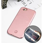 Iphone 7/8 Plus - Selfie Skal / Mobilskal Med Led-lampa Rosa Gold