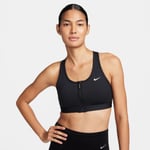 Nike Dri-FIT Swoosh Padded Medium Support Sport-BH Dam XS Svart