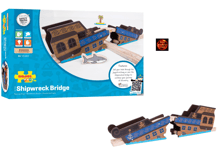 Shipwreck Bridge Tunnel Wooden Railway Train Track Accessory compatible Brio