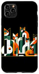 Coque pour iPhone 11 Pro Max Geometric Cat Family Art