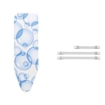 Brabantia Perfect Flow Ironing Board Cover with Fasteners, Size D, Extra Large - Bubbles