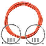 cyclingcolors gaine frein vélo avec câble embouts kit avant arrière compatible avec Shimano Sram cycle ville route vtt insert performance cable (Orange)