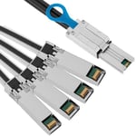 BeMatik - MiniSAS Câble SFF-8088 à 4 SFP + SFF-8431 10 Gigabit 1m