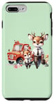 Coque pour iPhone 7 Plus/8 Plus Famille de cerfs verts et mignons qui se rendent au travail