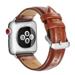 Crazy Horse Apple Watch Series 4 44mm cowhide leather watch band - Brown