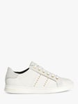 Geox Women's Jaysen Leather Stud Lace Up Trainers, Off White