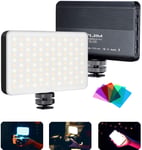 LED Video Light, VL120 Mini Video Light Panel Rechargeable, Camera Light 3200-6500K Bi-Color Dimmable, Photography Lamp with Color Filters for All DSRL Cameras Shooting