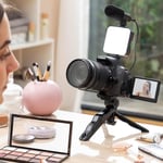 Vlog-Kit med Lampa, Mikrofon och Fjärrkontroll