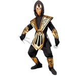 W WIDMANN MILANO Party Fashion - Costume enfant Kombat Ninja, or, combattant, guerrier Kung Fu, Japon