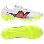 New Balance Furon V7 Dispatch Fg - Vit/lila/neon Barn - Gräs (Fg), storlek 28½