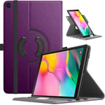 TiMOVO Case for Samsung Galaxy Tab A 10.1 2019(T510/T515), 90 Degree Rotating Stand Leather Protective Cover Swivel Case Fit Galaxy Tab A 10.1 2019 - Purple