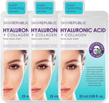 Skin Republic Hyaluronic Acid & Collagen Face Mask, for Younger Looking Skin, He