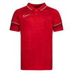 Nike Pique Dri-FIT Academy 21 - Rød/Hvit Barn Poloskjorter male