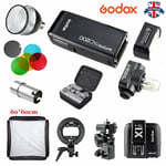 UK Godox 2.4 TTL HSS AD200 Flash+X1T-F Trigger+color filter+softbox Kit For Fuji
