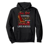 June Girl Stepping into My Birthday Like a Boss Shoes Funny Pullover Hoodie