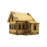 1/72 Trä Europeiskt Hus För Mikro Landskap Sandbord Arkitektur Modell Stil A[HK] Style A 8cm