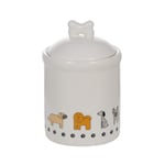 Ceramic Storage Jar with Lid Airtight Food Storage Canister for Home and Kitchen Dog Themed Gift for Dog Lovers