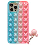 Panda Pop it Fidget Multicolor Skal till iPhone 13 Pro Max - Rosa - TheMobileStore Fidget Toys