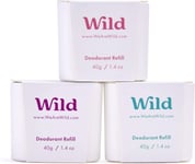 Wild - Natural Refillable Deodorant - Aluminium Free - Refill Variety Pack Inclu