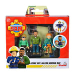Simba 109251091 Fireman Sam Superhero Figure Set, Policeman Malcom, Norman and James, Fully Movable, 7.5 cm