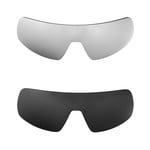 Walleva Titanium + Black Polarized Lenses For Oakley Sutro Sunglasses