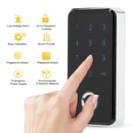 Smart Keyless Fingerprint Digital Password Electronic Lock F Silver