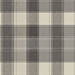 Arthouse 906703, Grey, Country Check Mono Wallpaper 906703-Feature Tartan Cheque Stripe