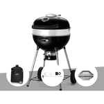 Napoleon - Barbecue à charbon Charcoal Kettle Pro 57 cm + Housse pour barbecue Rodeo 57 cm sur pied + Rôtissoire pour barbecues à charbon Rodeo Pro +