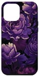 Coque pour iPhone 15 Plus Motif floral vintage violet foncé